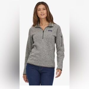 Patagonia Grey Better Sweater 1/4 Zip Women Size M